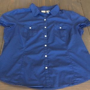 L.L Bean short sleeved button down shirt
